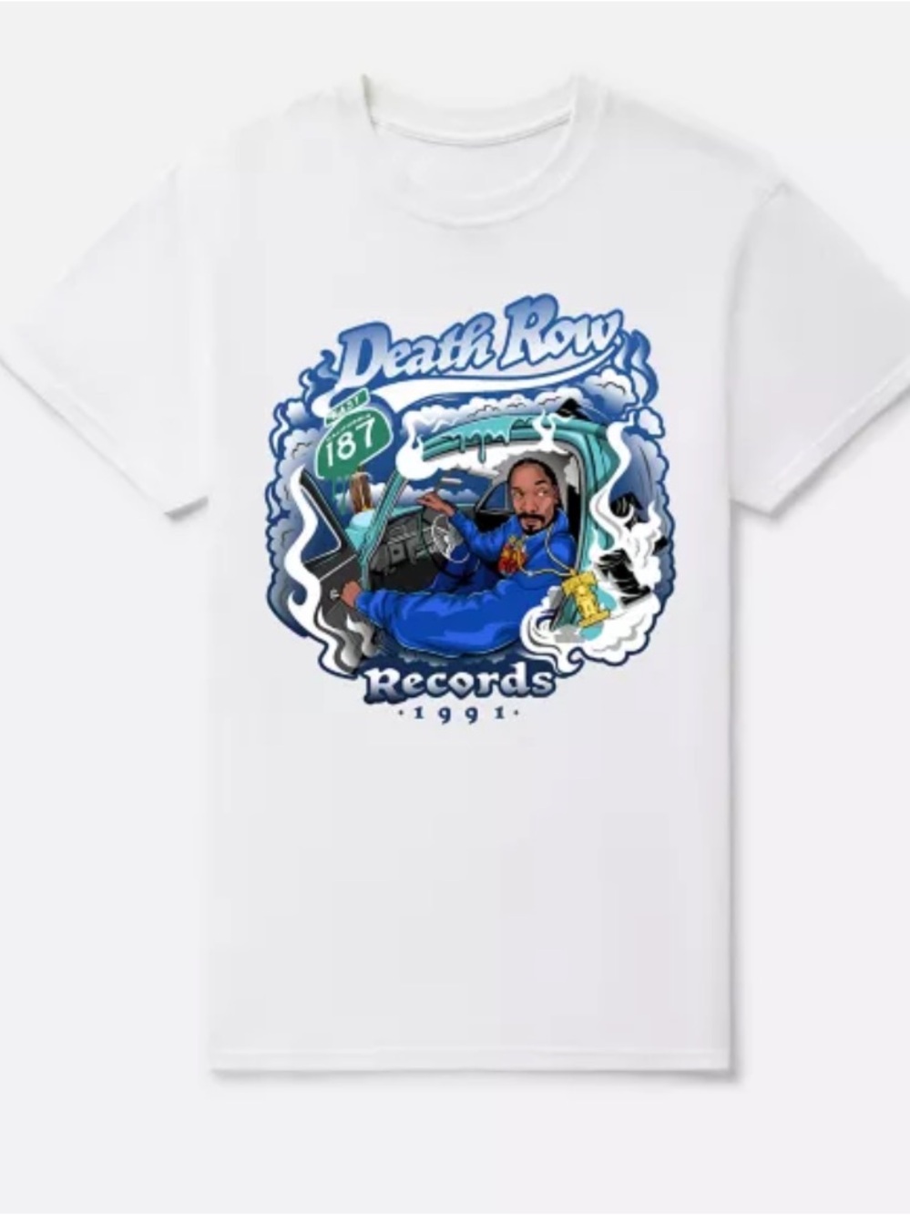 Death Row Records Lowrider Graphic T-Shirt - White